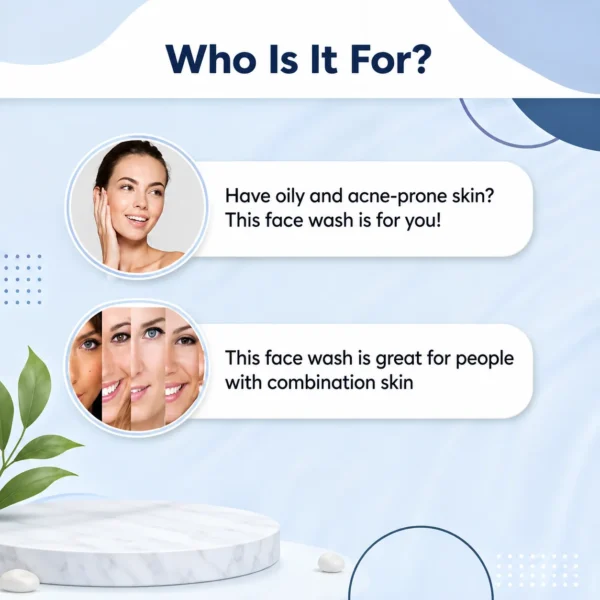 1% Salicylic Acid Foaming Daily Face Wash for Active Acne & Clogged Pores | 100ml - Image 4