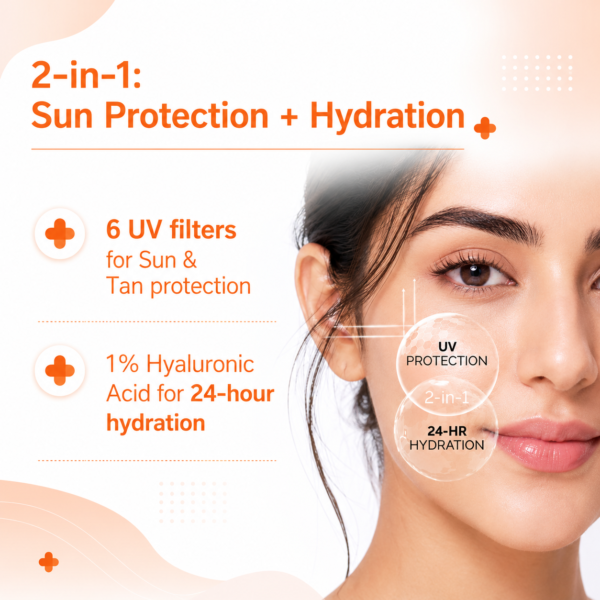 1% Hyaluronic Sunscreen Aqua Gel For Normal To Oily Skin | 50g - Image 4