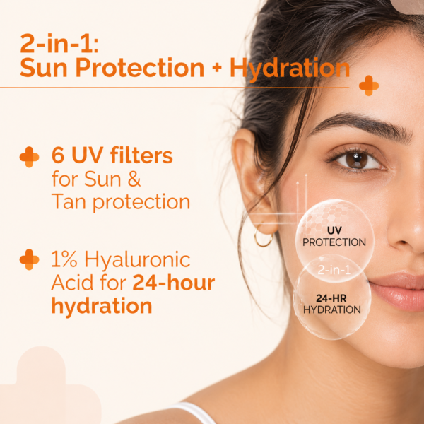 1% Hyaluronic Sunscreen Aqua Gel SPF 50 PA++++ 80g - Image 4
