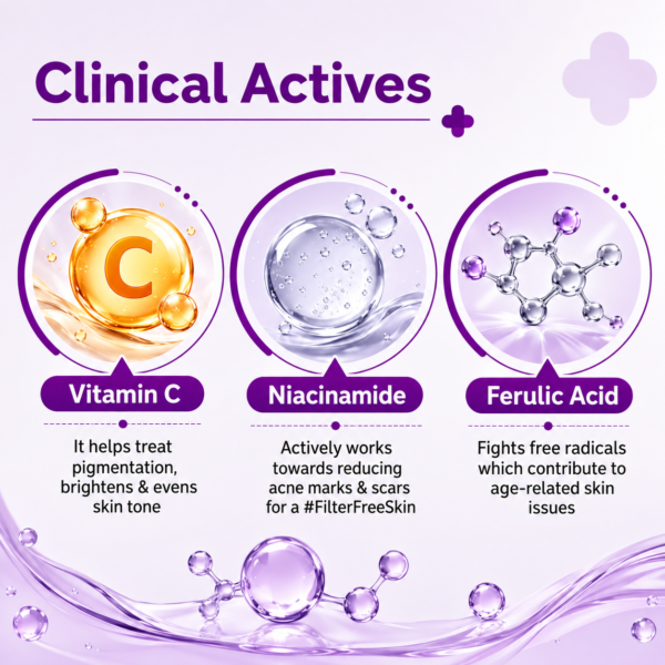 10% Vitamin C Face Serum with 5% Niacinamide For Skin Radiance | 50 ml - Image 3