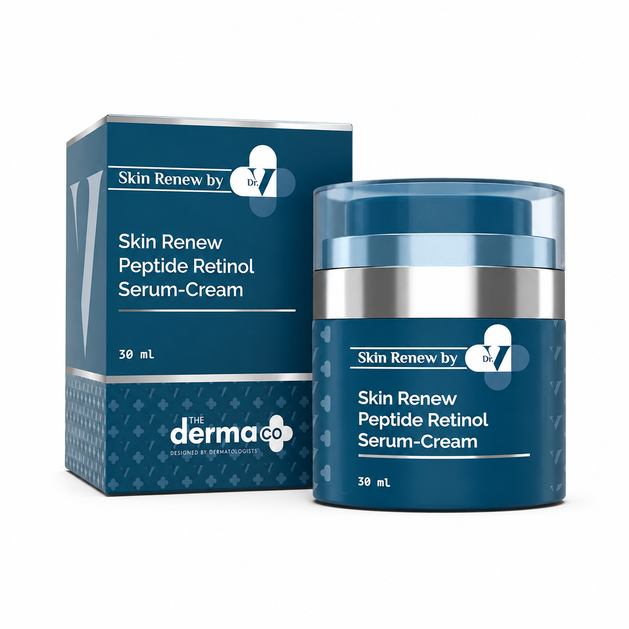 ChatGPT Image Aug 19, 2026, 02_05_30 AM The Derma Co. X Dr V Skin Renew Peptide Retinol Serum-Cream | 30 ml - Image 1