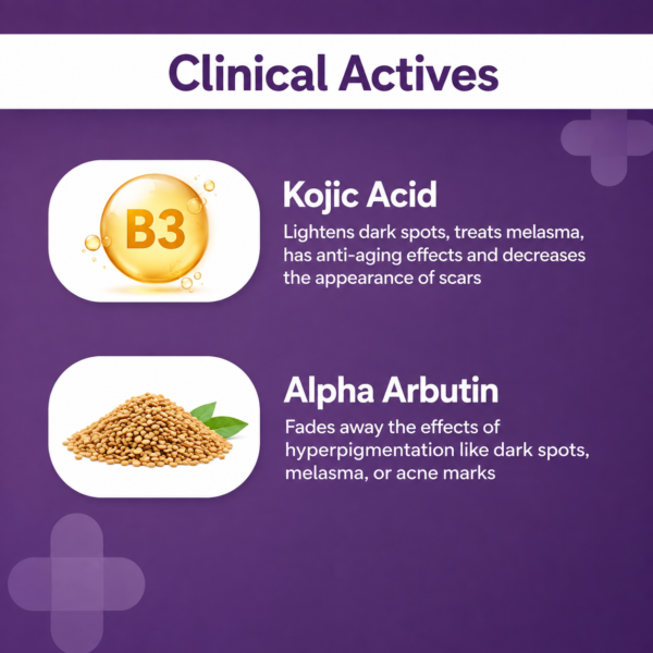 1% Kojic Acid + Alpha Arbutin Night Repair Face Serum-Gel for Pigmentation & Dark Spots | 50g - Image 3