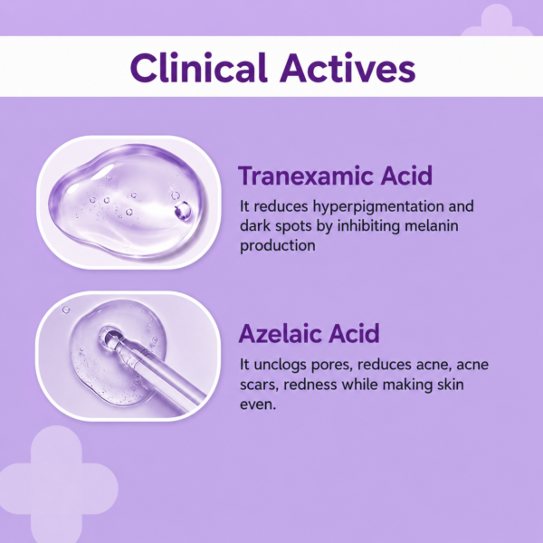 Tran-Zelaic Pigmentation Corrector Serum with Tranexamic Acid & Azelaic Acid for Dark Spots & Uneven Skin Tone | 30ml - Image 3